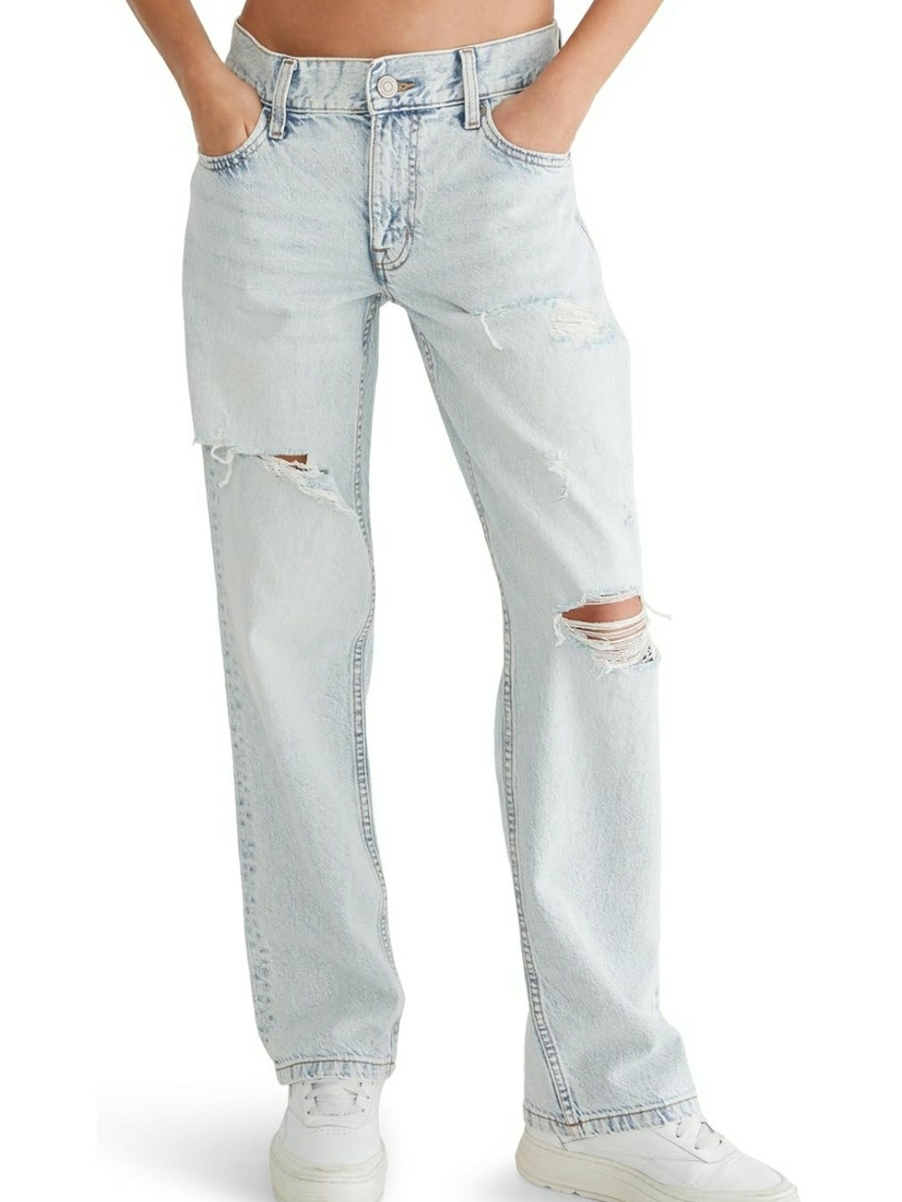 NWT AEROPOSTALE Women's Low Rise Elastic Waist Baggy Jeans